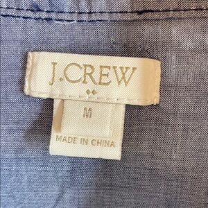 J. Crew women’s button up 100% cotton Blue size Medium